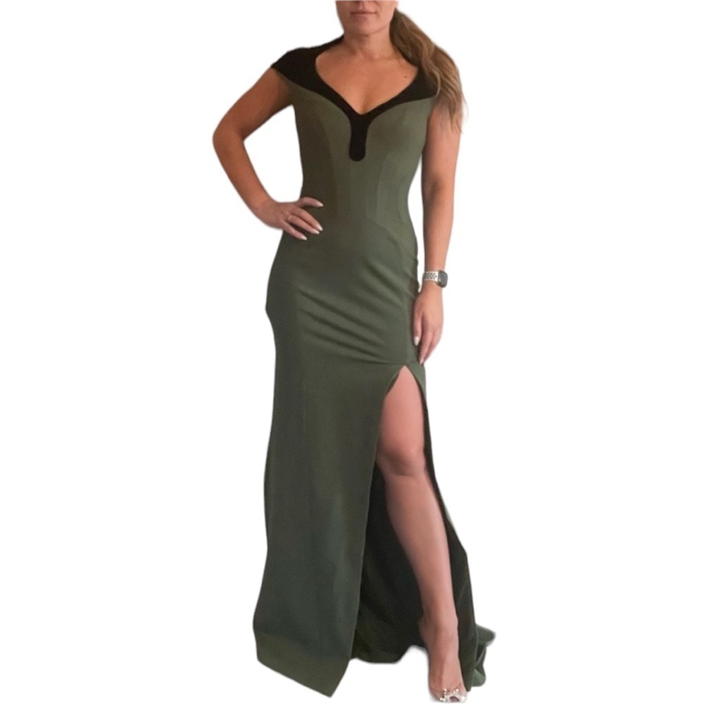 Jovani Evening Gown Green/Black